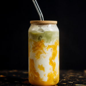 Iced Passionfruit Matcha Latte